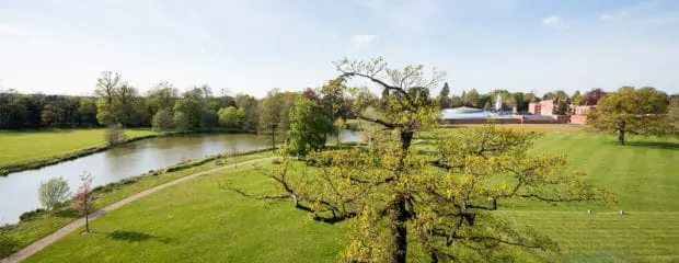 View to Hinxton Hall Conference Centre from Wellcome Sanger Institute