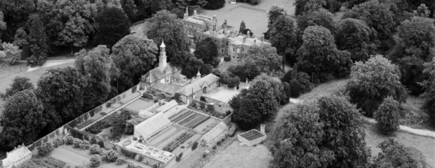 Hinxton Hall and gardens, 1947